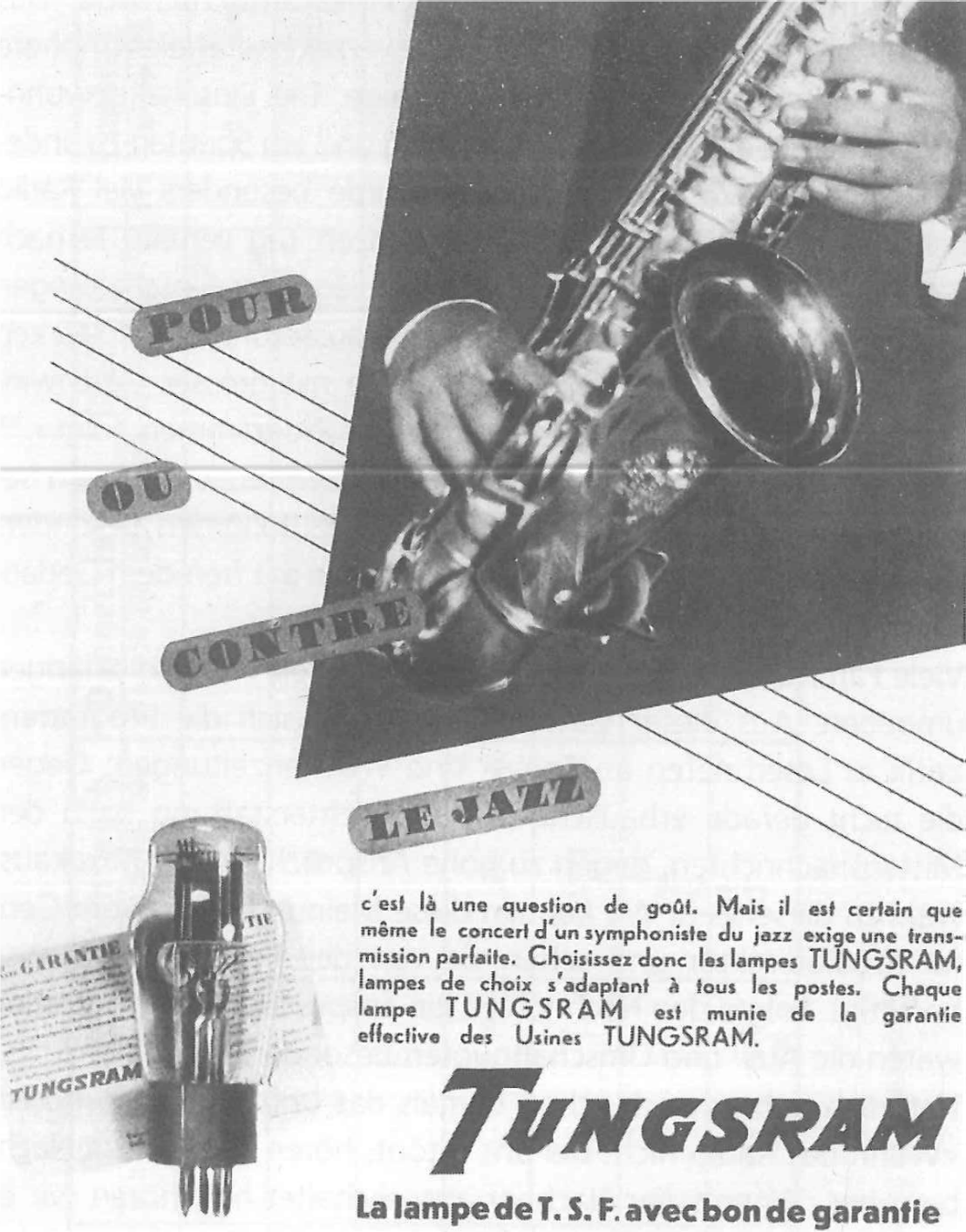 Enlarged view: Werbung für Radioröhren aus der Westschweiz (1938)